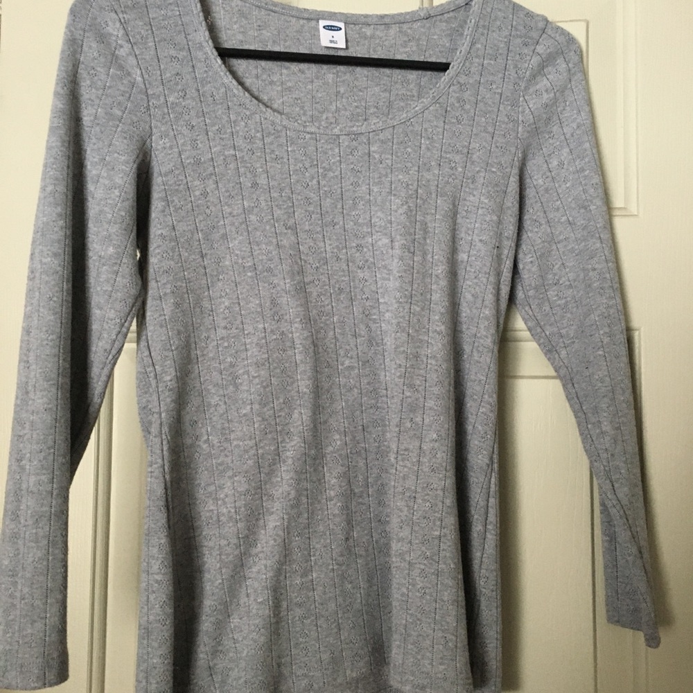 Slim-fit Scoop Neck Pointelle Tee